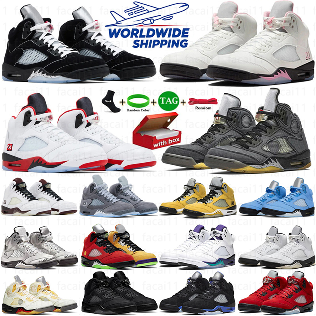 Jump 5 5s Mens Basketball Shoes Black Cat Olive Navy Georgetown Aqua UNC Lucky Green Concord Racer Blue Raging Bull Fire Red Suede Sail Burgundy Trainer Man