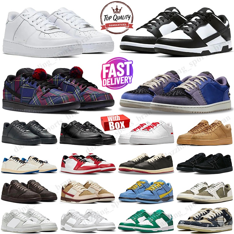 One 1 1s SB With Box Designer Causal Running Shoes Triple White Supreme Black Chicago OG Voodoo Alternate Panda Nardwuar Mens Womens Outdoor Sports Platform Trainers