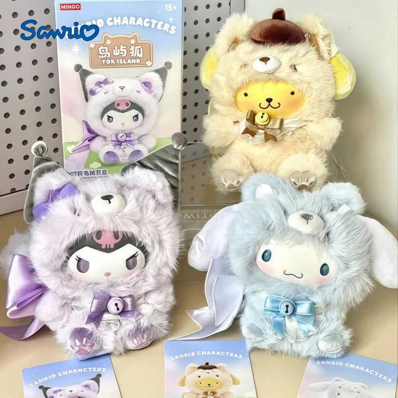 Sanrio Genuine Island Fox Series Plush Vinyl Blind Box Kawaii Kt Kuromi Mylody Figure Mystery Box Bag Pendant Surprise Xmax Gift H251217