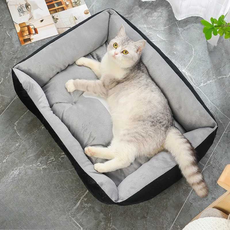 Large Dog Bed Winter Warm Bed for Cats Sofa Dog House Thicken Cat Mat Breathable Basket for Dog Supplies M251217