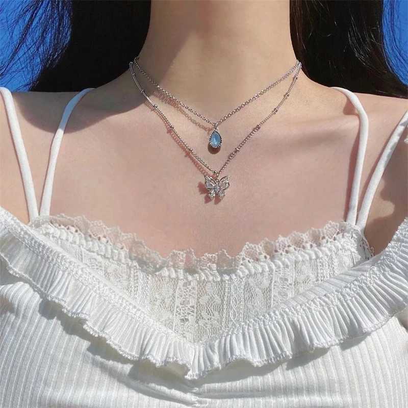 Sparkling Rhinestone Rotatable Snowflake Long Tassel Necklace For Women Crystal Zircon Pearl Cross Choker Girl Christmas Jewelry G251217