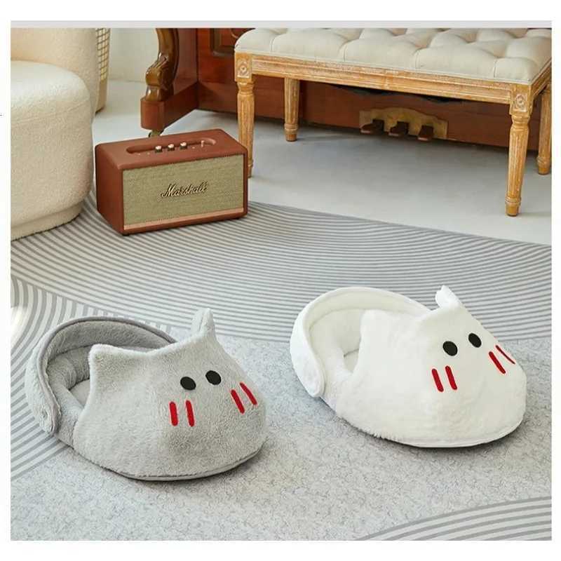 2025 New Semi-enclosed Cat Kennel Winter Warm Slippers Pet Kennel All-season Universal Breathable Non-slip Gray Dog Kennel M251217