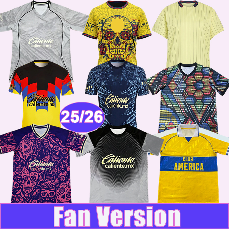 25 26 club amEricA Mens Soccer Jerseys DAVILA HENRY AGUIRRE I.REYES K.ALVAREZ D.VALDES Home Away 3rd Special Commemorative Edition Football Shirts