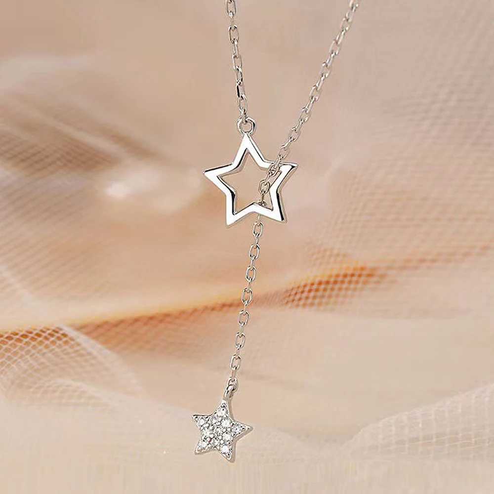 FNIO 2025 Simple Star Charm Necklace Delicate Clavicle Chain Zircon For Women Fashion Jewelry G251217
