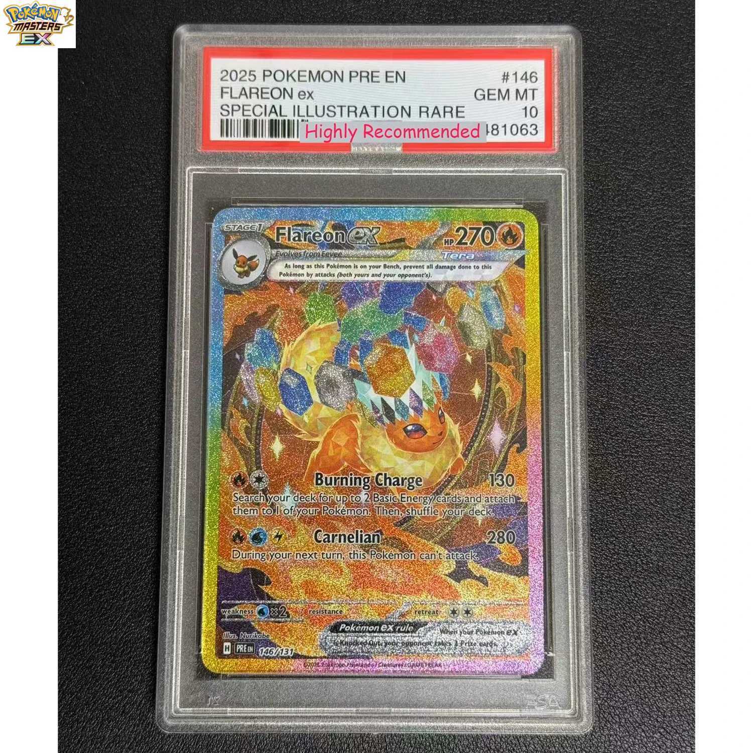 Eeveelution English Version Umbreon Silver Sand Flash Collection Card Copy 10Points Rating Card Anime Game Card Gift Toy L2 L25121769CQ