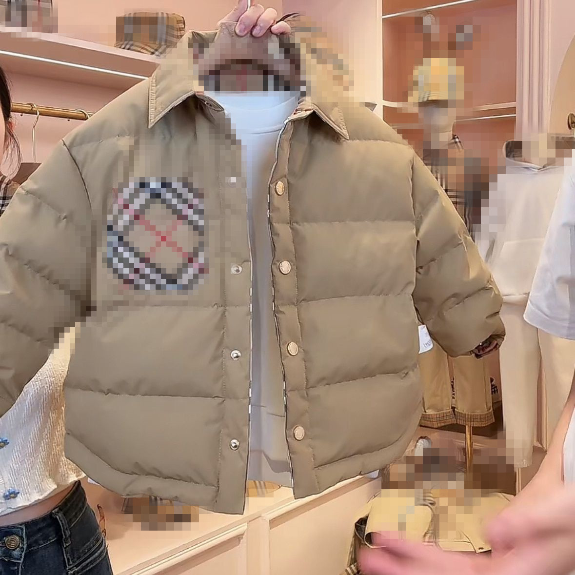 Winter girls boys designer down cotton clothes luxury high quality coats children girls boys warm windproof coats childrens clothes Reversible