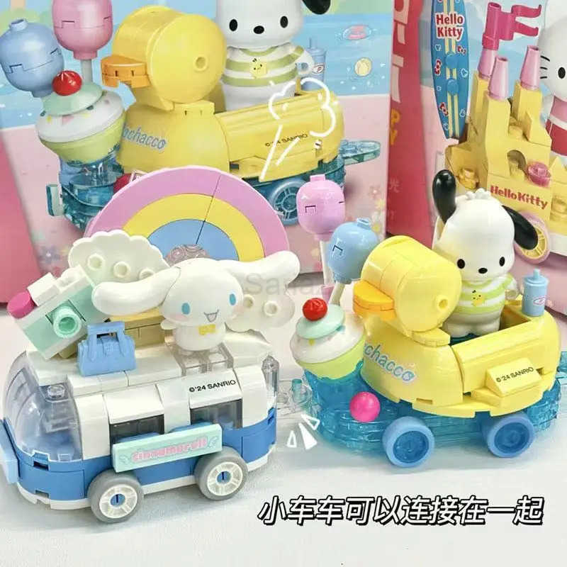 Sanrio Original Keeppley Float Parade Series Building Block Toys Kuromi My Melody Assembly Figure Model Decoration Toy Girl Gift H251217
