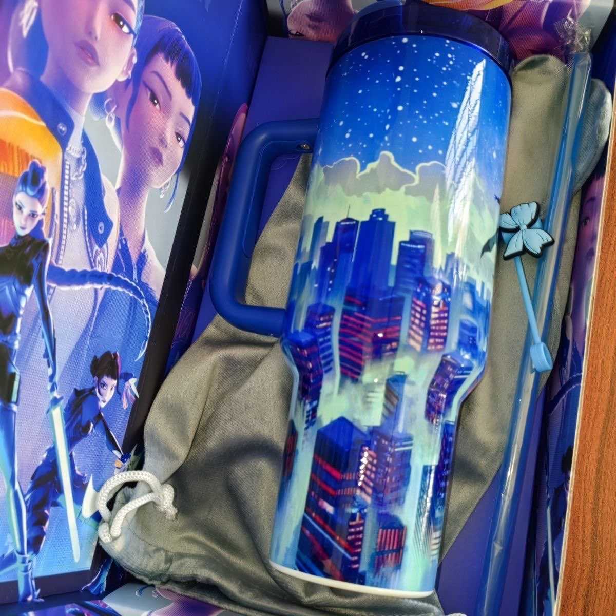 Stainless Steel Tumbler KPop Demon Hunters Mira Zoey Rumi Car Mugs With Straws Drink Water Bottle Insulated 40oz Thermal Cups L251127