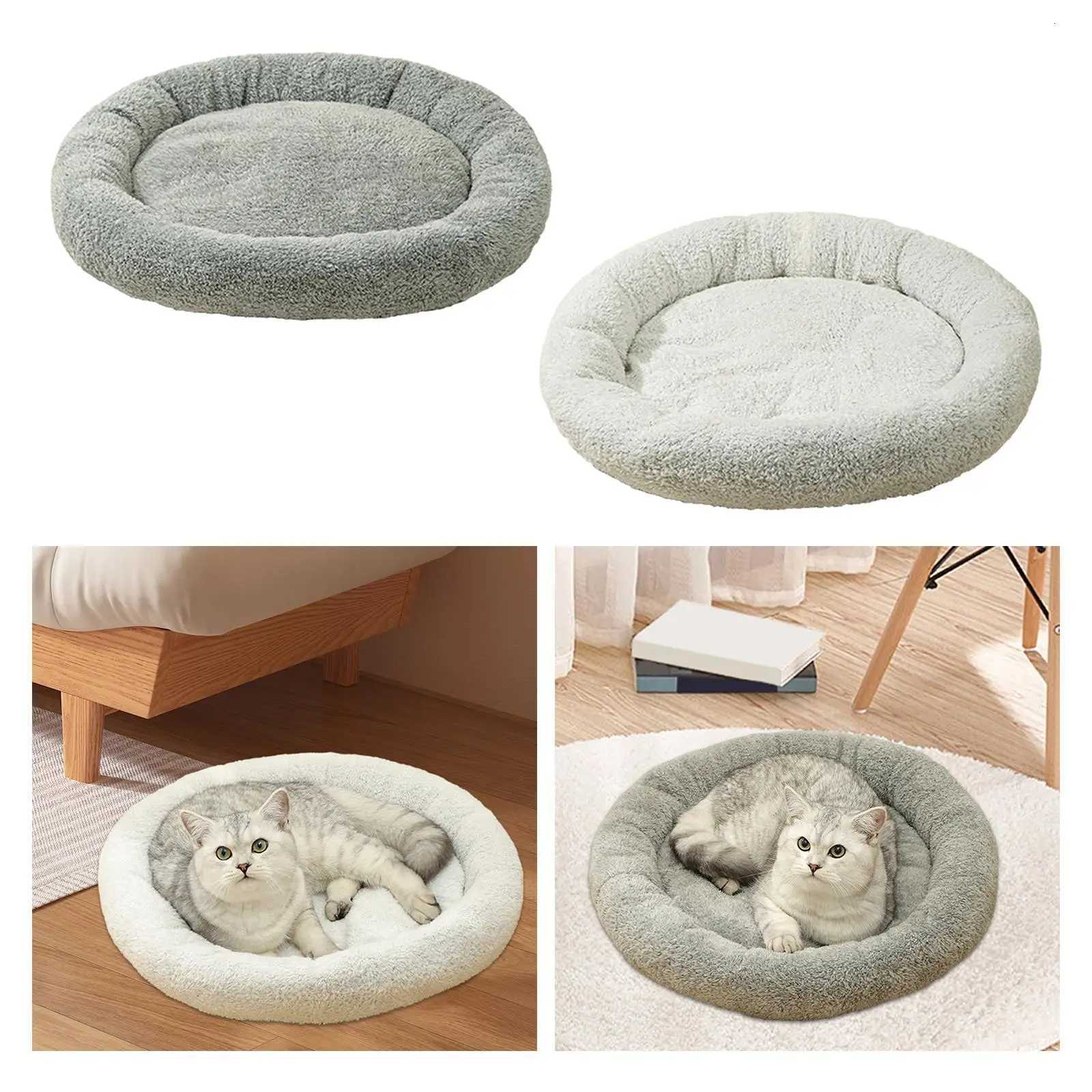 Luxurious Round Pet Bed for Furry Friends - Cozy Haven for Small M251217