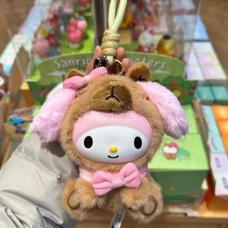 Sanrio Characters Chill Capybara Series Blind Box Kawaii Hello Kitty Kuromi Melody Desktop Ornament Pendant Trendy Toys Gifts H251217