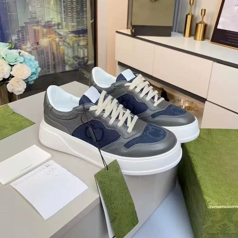 Designer shoes G screener Sneaker Chunky G Platform Sneakers Sports Shoes Calfskin Low-cut Leather high Quality Women Men Trainers ShoesSize 35-45
