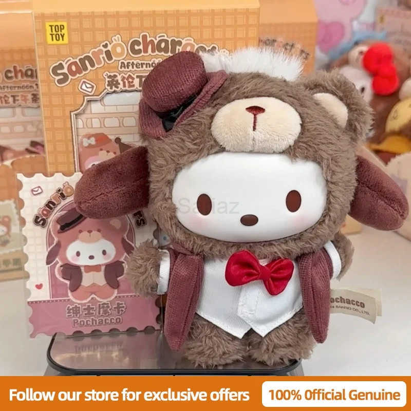 Sanrio Genuine Characters British Afternoon Tea Series Blind Box Exquisite Doll Action Figure Cute Cartoon Decor Surprise Gift H251217