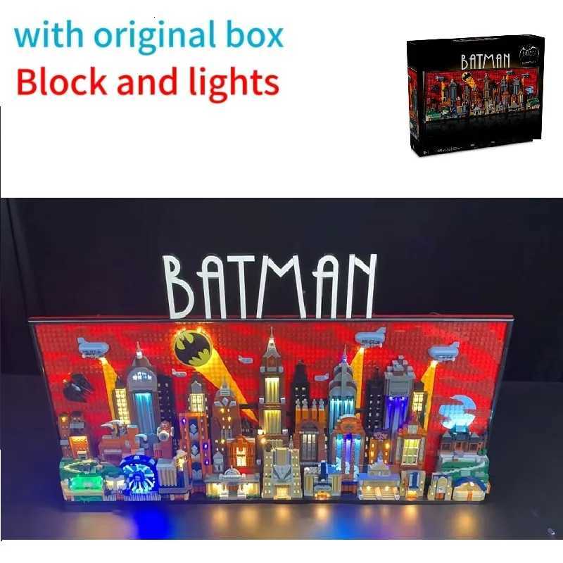 Box Display Assembly Brick Toys For Gift With Light The Animated Series Gotham City Skyline Building Block Model 76271 X251216