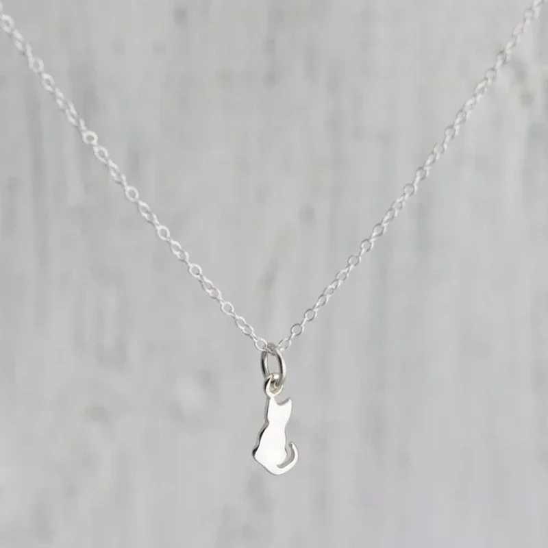 Cat Pendent Necklaces For Women Girls Clavicle Stainless Steel Charm Chain Choker Necklace Party Jewelry Gifts Accessories G251217
