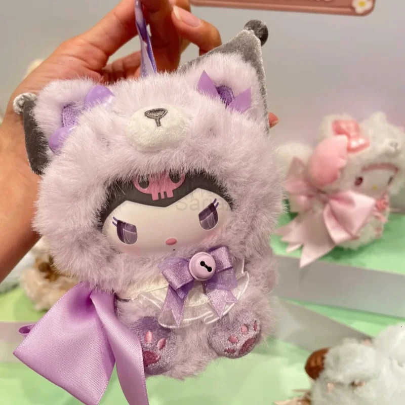 Sanrio Characters Fox Island Series Vinyl Plush Blind Box Anime Figure Collectible Toy Kt Pochacco Cinnamoroll Melody Gifts H251217