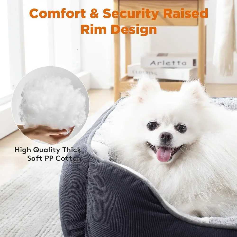Small Dog Beds Small Size Dogs Rectangle Washable Dog Bed Orthopedic Dogs Sofa Bed Pet Cuddler Anti-Slip Bottom Soft Calming M251217