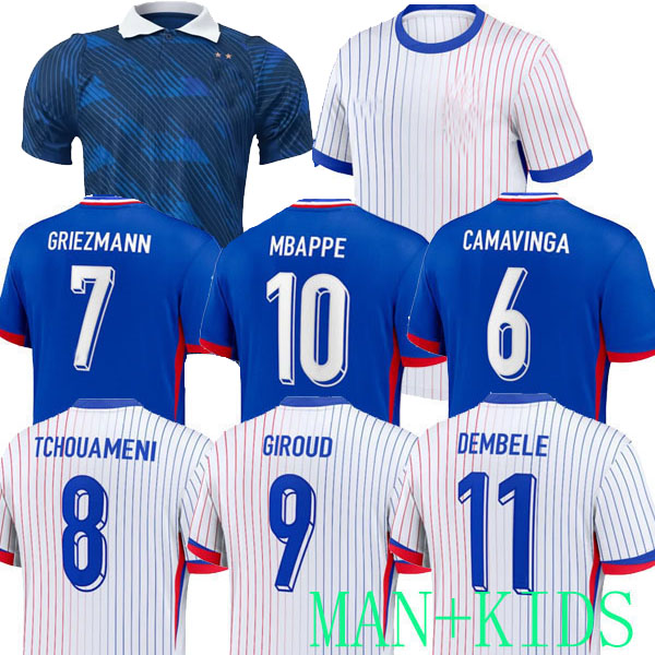 2026 Maillot De Foot FRENCH Full Sets Soccer Jerseys KANTE GIROUD MBAPPE GRIEZMANN Camavinga women Equipe Maillots Kids Football Shirt HOME AWAY FAN TCHOUAMENI