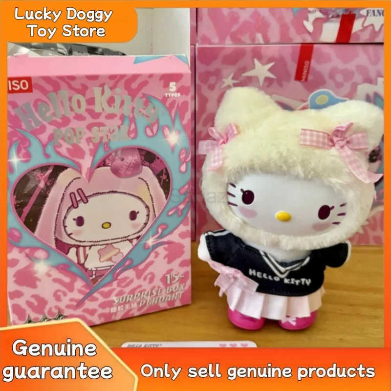 Sanrio New Hello Kitty Popstar Series Vinyl Blind Box Cute Figure Plush Doll Mystery Action Figures Pendant Collection Model Toy Gifts H251217