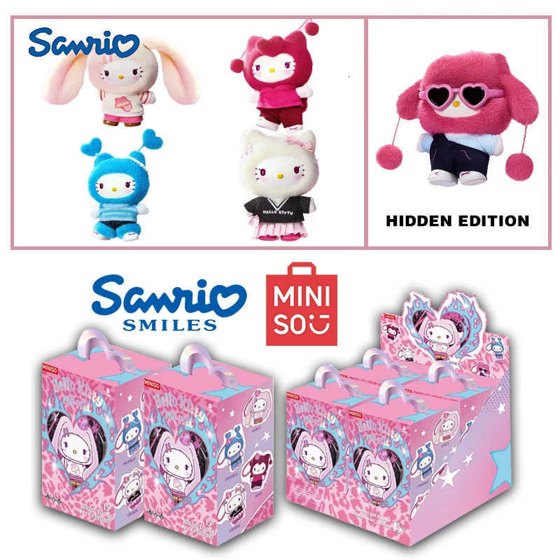 Sanrio MINISO Genuine Cartoon Hello Kitty Pop Star Blind Box Clothes Can Be Changed Doll ChildrenS Kids Toys Christmas Gifts H251217