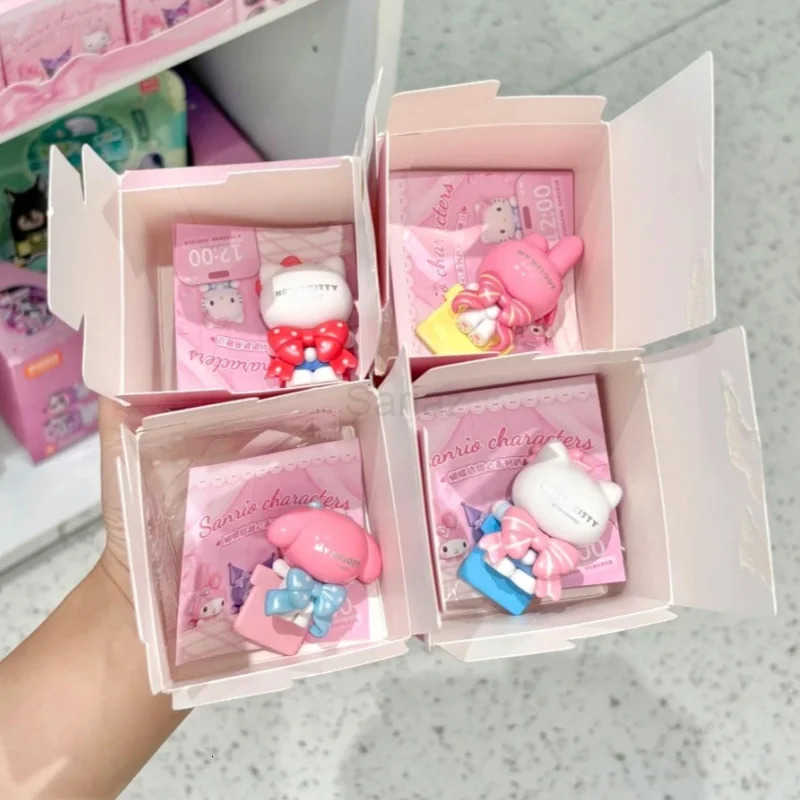 Sanrio Kuromi My Melody Bow Sweetheart Papa Series Blind Box Anime Figure Collection Desktop Mobile Phone Decorative Ornaments H251217
