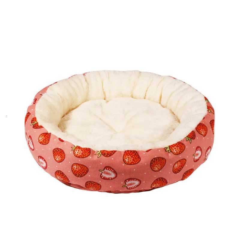 Winter Supplies Cotton and Linen Round Nest Printing Easy To Take Care of Cat Nest Pet Warm Kitten Cat Nest M251217