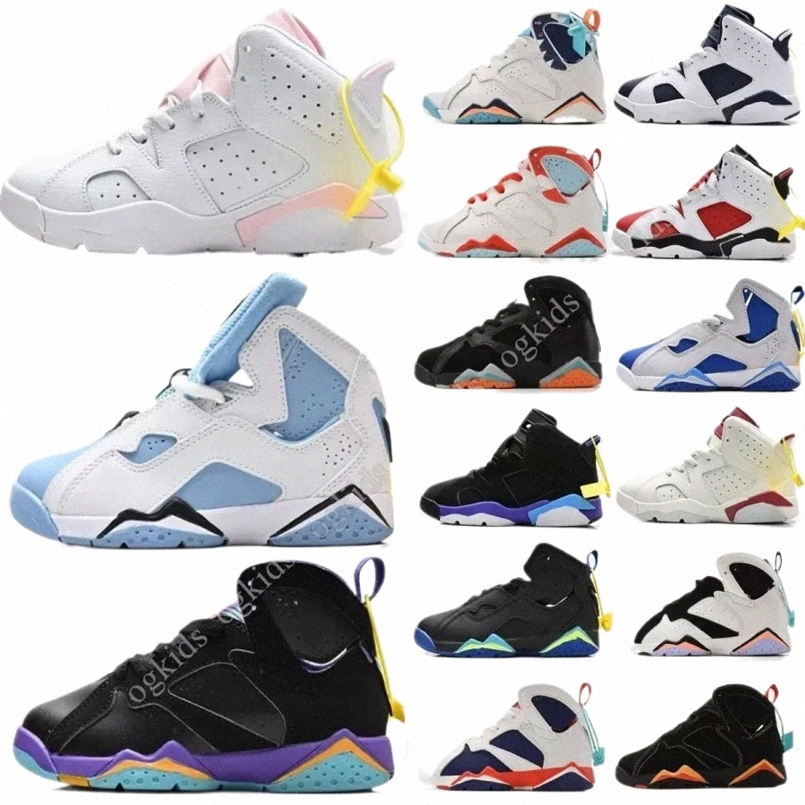 designer Kids shoes 6s 7s Toddlers Sneakers boys Girls baby children Basketball trainers kid youth black pink red white Blue shoe b45G#