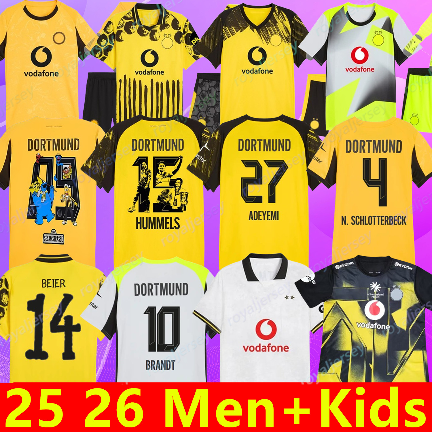 Soccer Jerseys dortmund 25 26 REUS 2025 2026 soccer football top shirt ADEYEMI GUIRASSY N.SCHLOTTERBECK KOBEL DORTMUNDs Men Kids Special Kit maillot de foot Fullkrug