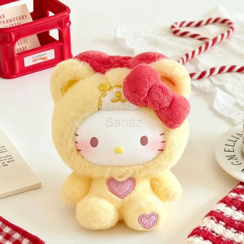 Sanrio New Hellokitty Teddy Sleepwear Series Surprise Blind Box Vinyl Doll Cute Girls Holiday Gift Fashionable Trendy Toy H251217