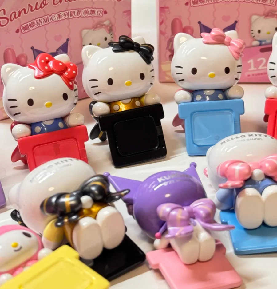 Sanrio Kuromi Melody hipper Bow Sweetheart Series Blind Box Anime Figure Collection Desktop Phone Decorate Ornaments girl gift H251217