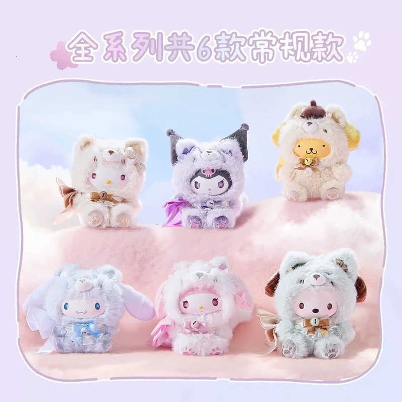 Sanrio In Stock Genuine Hot Pudding Dog Hello-Kitty Pacha Dog Family Island Fox Series Blind Box Vinyl Face Cute Toy Doll Birthday Gift H251217
