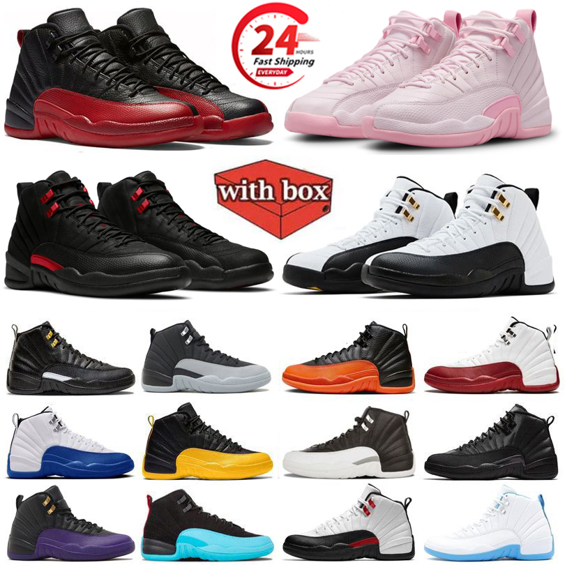 With Box Designer 12 12s Basketball Shoes Bloodline Red Taxi Flu Game Royal Pearl Pink Blueberry Melo University Blue Brilliant Orange Men Women trainers Sneakers