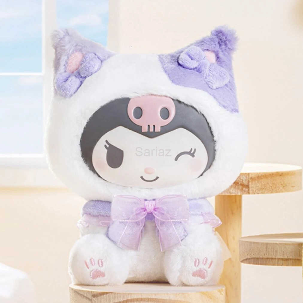Sanrio Genuine Play With Kittens Series Mystery Box Kuromi Melody Cute Vinyl Plush Pendant Doll Blind Box Figure Toys Gifts H251217