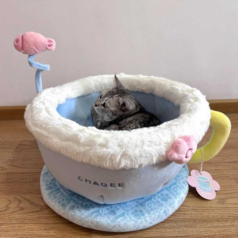 Cat Nest Limited Edition Plush Teacup Cute Pet Nest Zeze Collaboration Cat Nest All-Season Cat Villa M251217