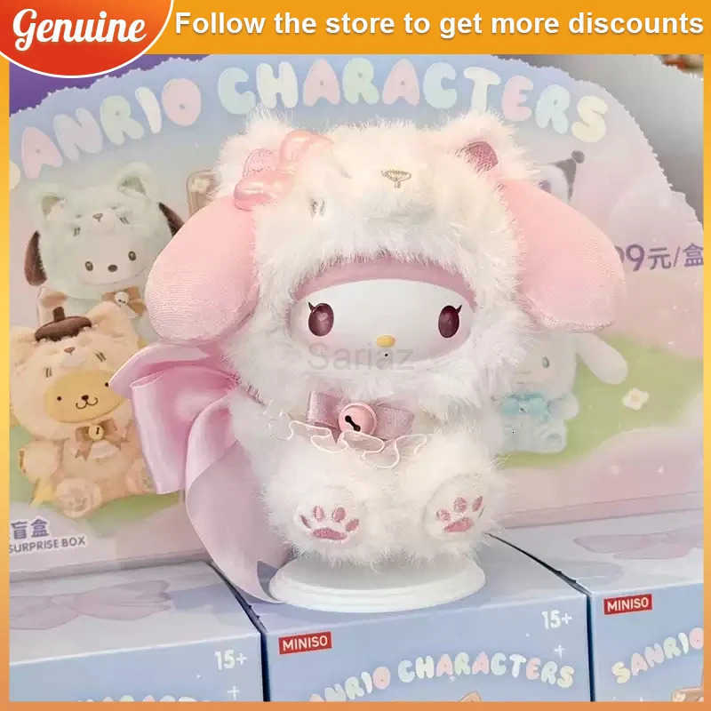 Sanrio New Island Fox Vinyl Plush Blind Box Toy My Melody Cinnamoroll/Kuromi Cute Anime Doll Holiday Birthday Friend Gift H251217