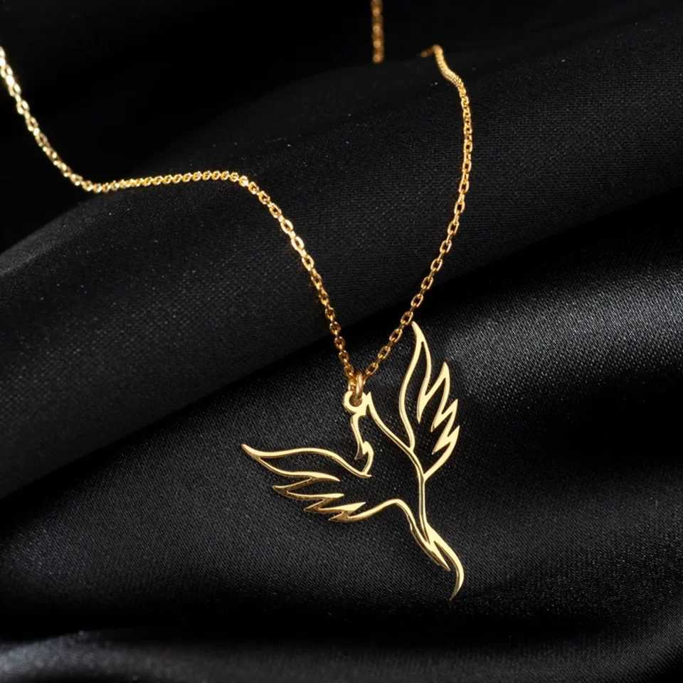 Stainless Steel Phoenix Necklace Sacred Bird Pendant Necklaces Exquisite Phoenix Jewelry Gift For Women G251217
