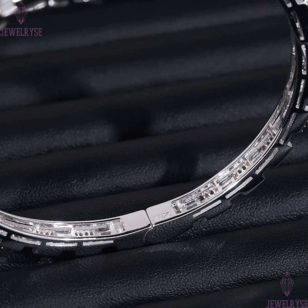 Fine Jewelry New Design 925 Silver Hip Hop High Quality Hamsa Hand VVS Moissanite Bangle Bracelet