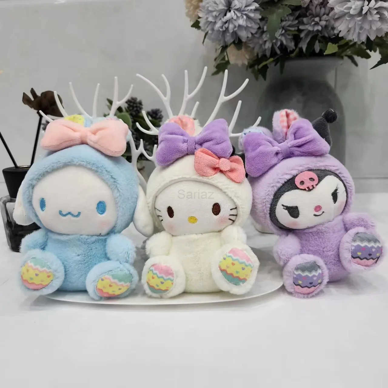 Sanrio Hello Kitty Plush Easter Series MelodyMy Sweet Piano Cute Cartoon Stuffed Toy PlushieDolls Pendant Keychain Holiday Gift H251217