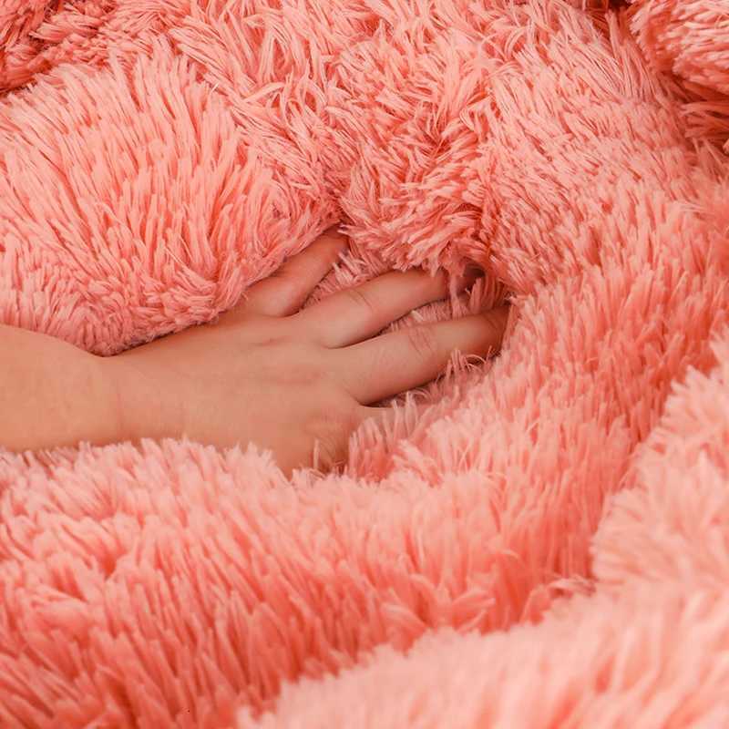 Round Cushion Winter Warm Sleeping Pet Bed for Large Dog Bed Super Soft Cat Bed Long Plush Dog House for Medium Dog House Winter M251217