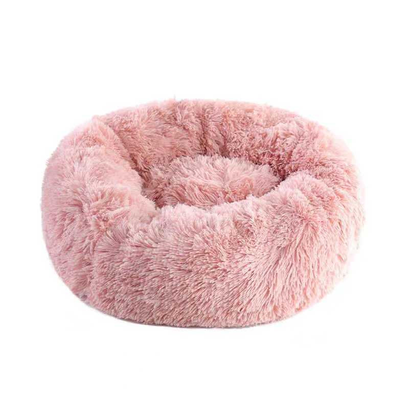 Cozy Winter Pet Bed Plush Round Nest for Cats/Dogs Detachable Washable Home Decoration Fit M251217