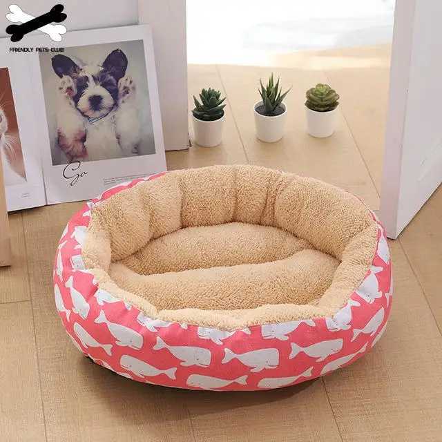 Round Pet Bed Comfortable Pet Products Short Plush Pad Deep Sleep Mat Ultra Soft Kennel Small Medium Washable Dogs Bed M251217