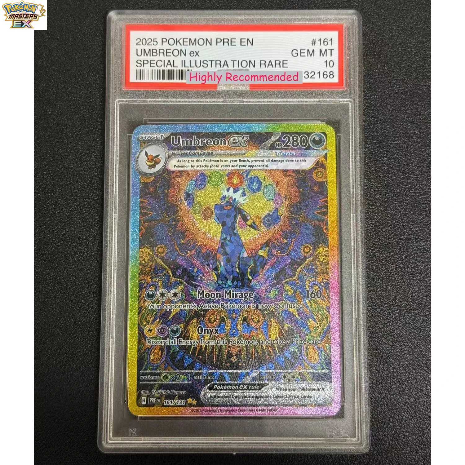 Eeveelution English Version Umbreon Silver Sand Flash Collection Card Copy 10Points Rating Card Anime Game Card Gift Toy L2 L25121769CQ