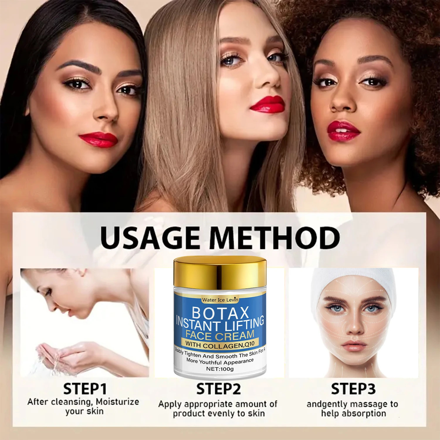 Anti Aging Face Cream 11 Pack 100g with Collagen Q10 Ceramide Vitamin C Instant Lifting Moisturizes Wrinkles 251216