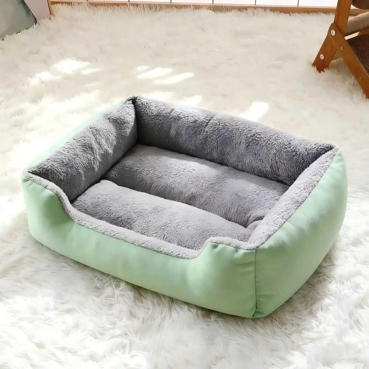 Insulated Winter Pet Bed - Thick Warm Cushion for Dog Crates and All-Season Use M251217