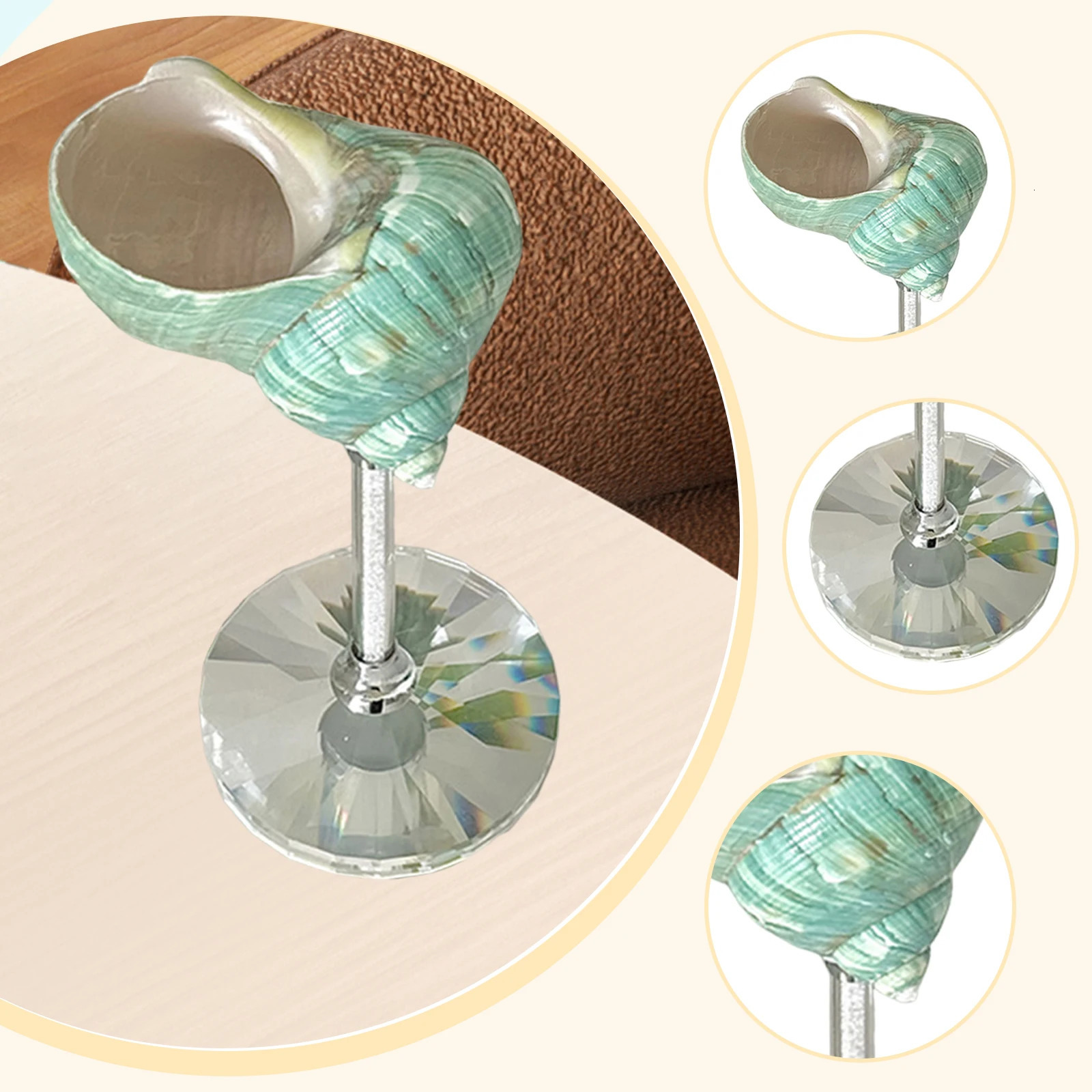 Natural Shell Stem Cocktail Glass Bar Conch Wine Goblet INS-Style Champagne Cup for Western Restaurant or Trendy Lounge Decor 251215 - view 4