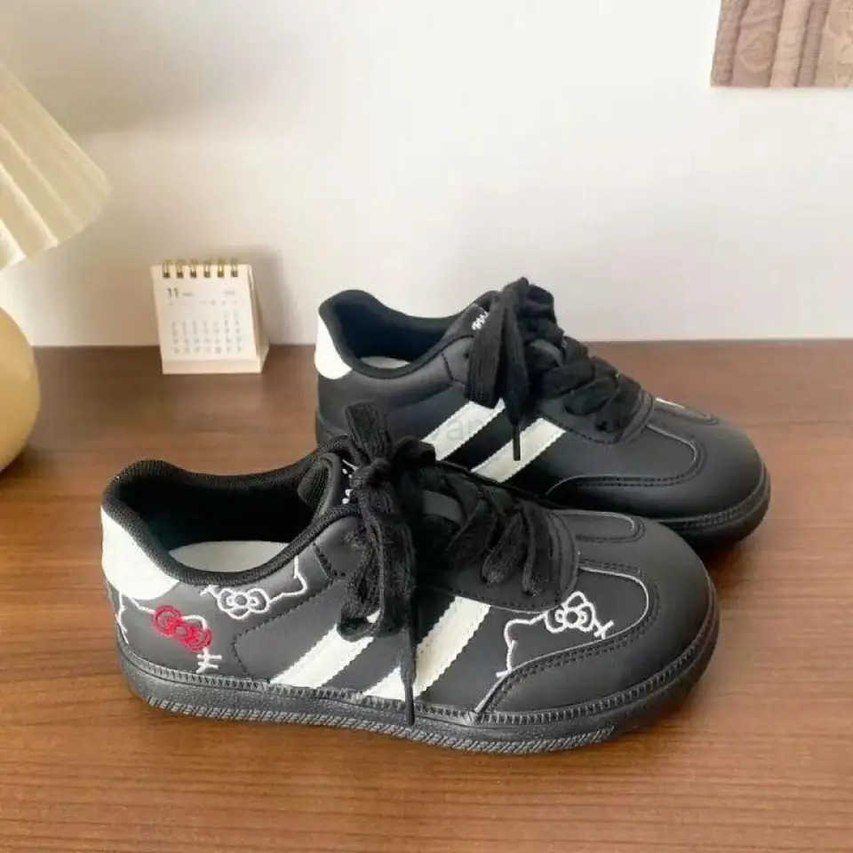 Sanrio 2025 Anime Girls Leisure Shoes Hello Kitty Cute Kawaii Cartoon Embroidery Sports Shoes Cute Thick Soled Shoes Student Shoes H251217 - view 7