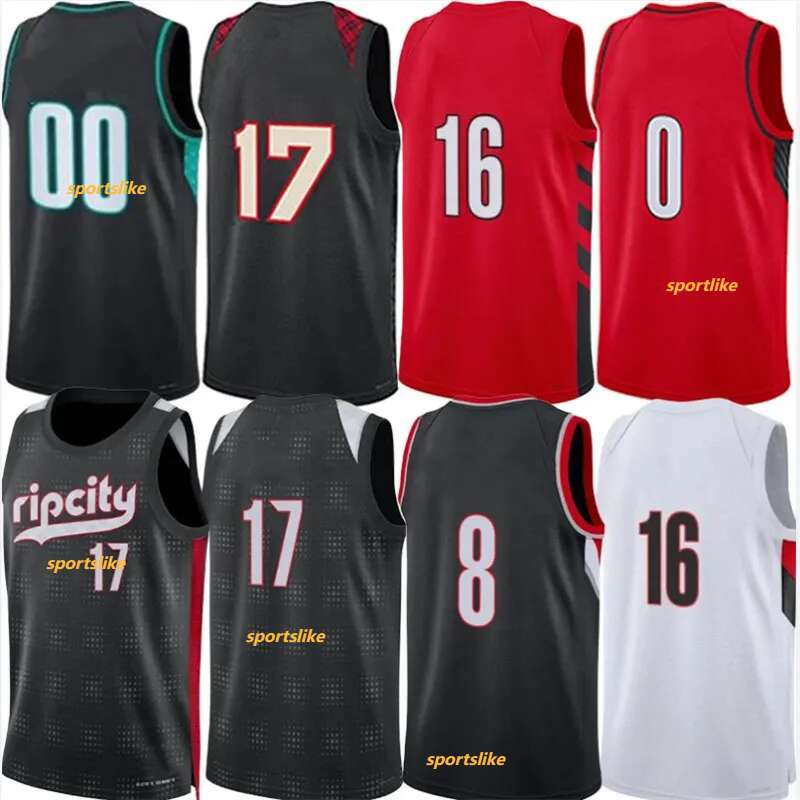 Yang Hansen Basketball Jerseys Blazer Shaedon Sharpe Damiann Lillard Scoot Henderson Deni Avdija Toumani Camara Donovann Clingan Jrue Holiday City Jersey