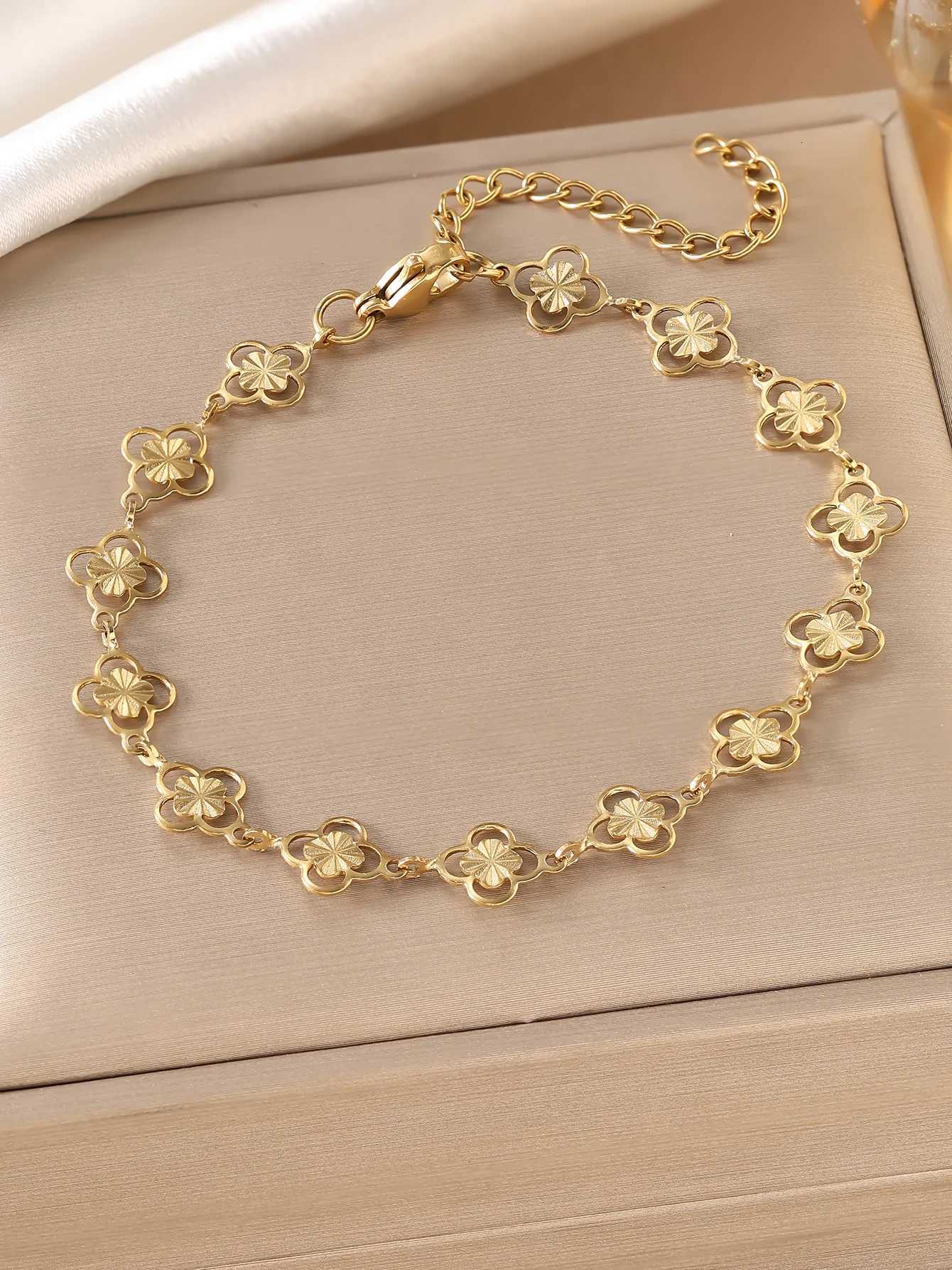 18K luxury gold-plated stainless steel non fading gold - durable and fashionable jewelry accessory suitable for holiday gifts M251217
