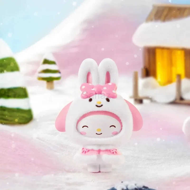 Sanrio New MINISO Mini Cape series Blind box flocked pendant mysterious box face-swapping trendy toy cute gift H251217