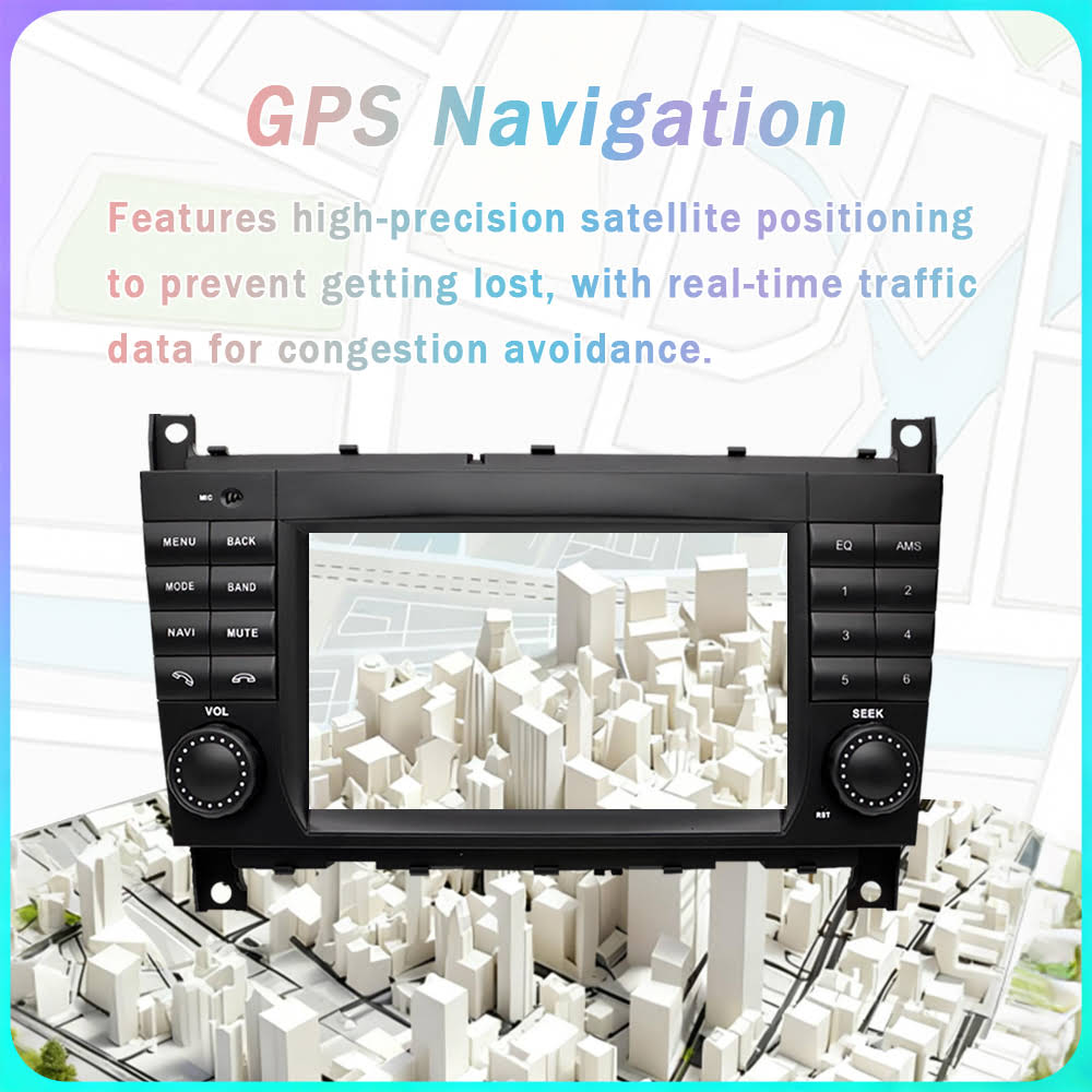 LE 7 Inch 2 Din Touch Screen Android 13 Car Audio With Carplay Gps Navigation Auto radio For Mercedes Benz W203-NO05