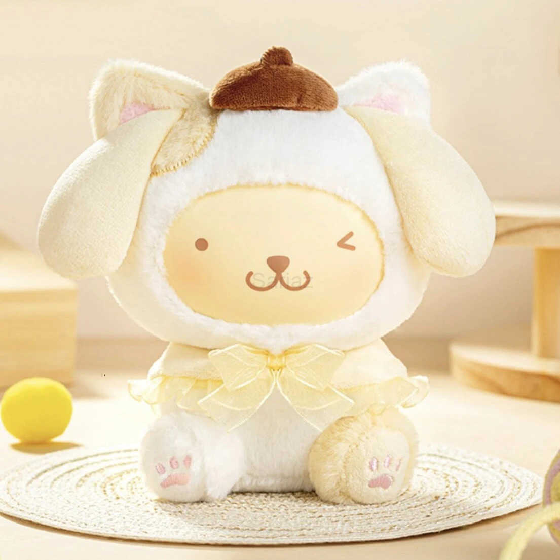 Sanrio Genuine Play With Kittens Series Mystery Box Kuromi Melody Cute Vinyl Plush Pendant Doll Blind Box Figure Toys Gifts H251217